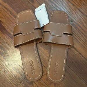 Mango brown sandals
